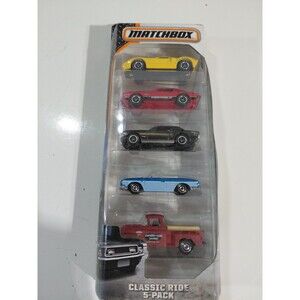 NIP Matchbox 1:64 Die Cast Classic Ride 5 Pack (GT40 Mustang Firebird VW GMC)